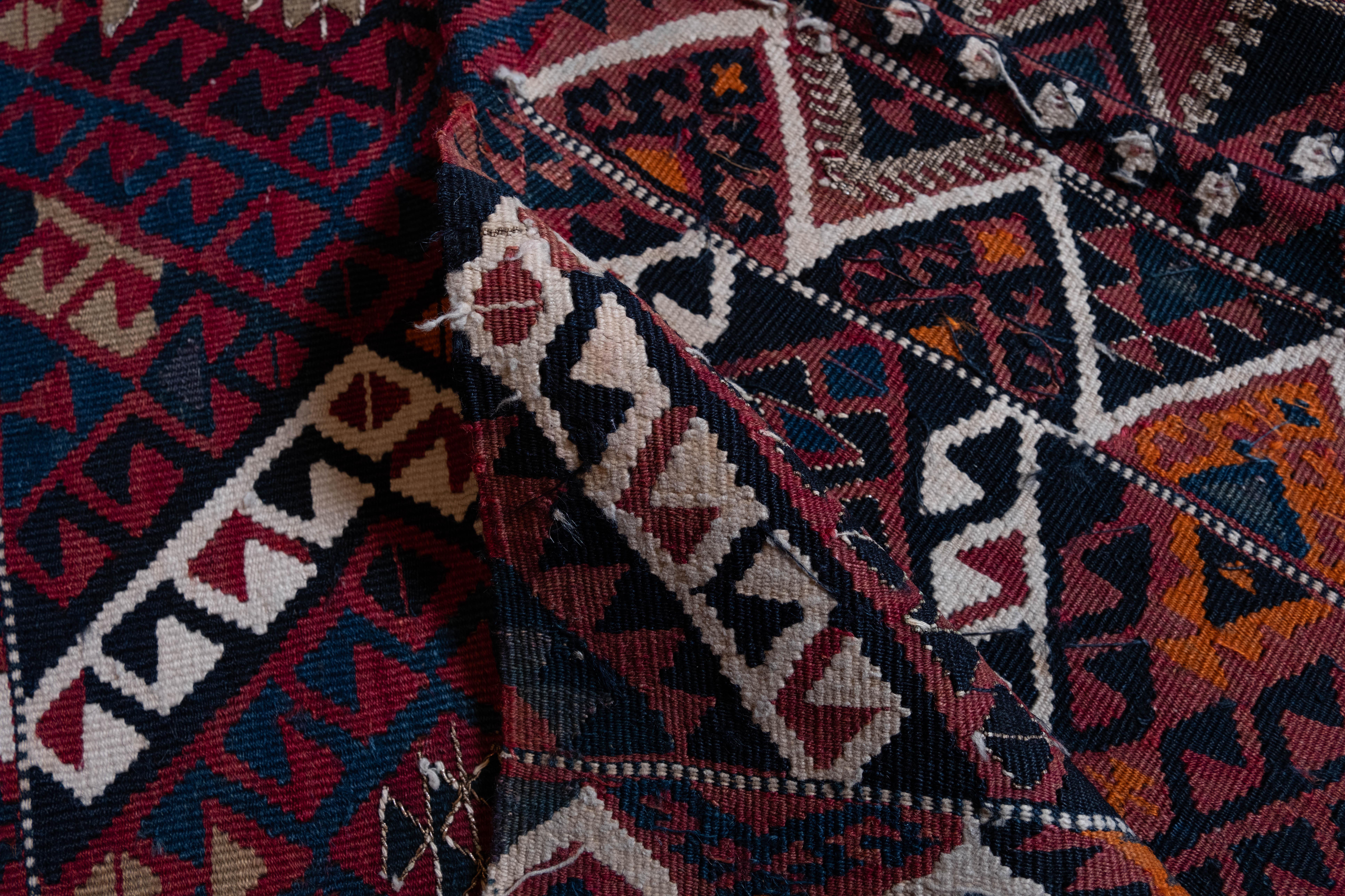 Antique Malatya Runner Kilim Rug Anatolia Turkish Carpet For Sale 1