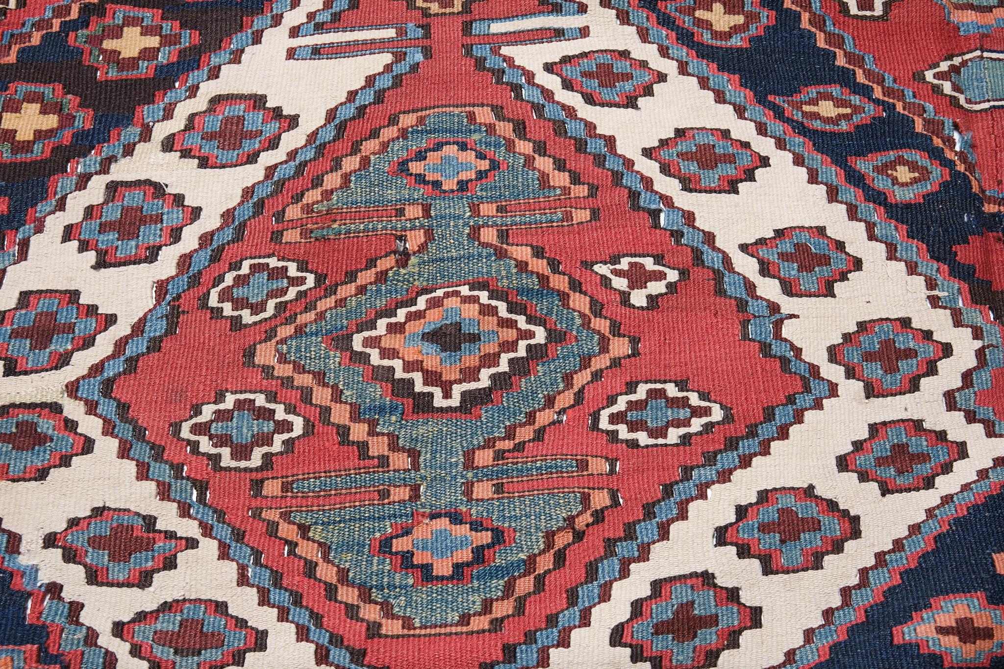 20th Century Antique Rashwan Malatya Kilim Anatolia Rug Turkish Carpet For Sale