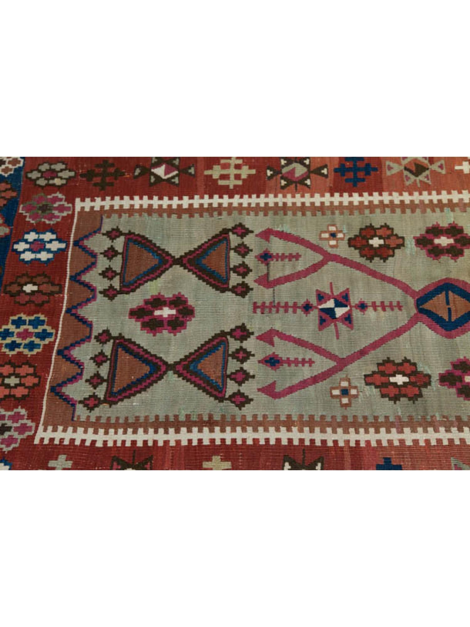 19th Century Antique Reyhanli Kilim, Anatolian Rug Turkish Carpet For Sale