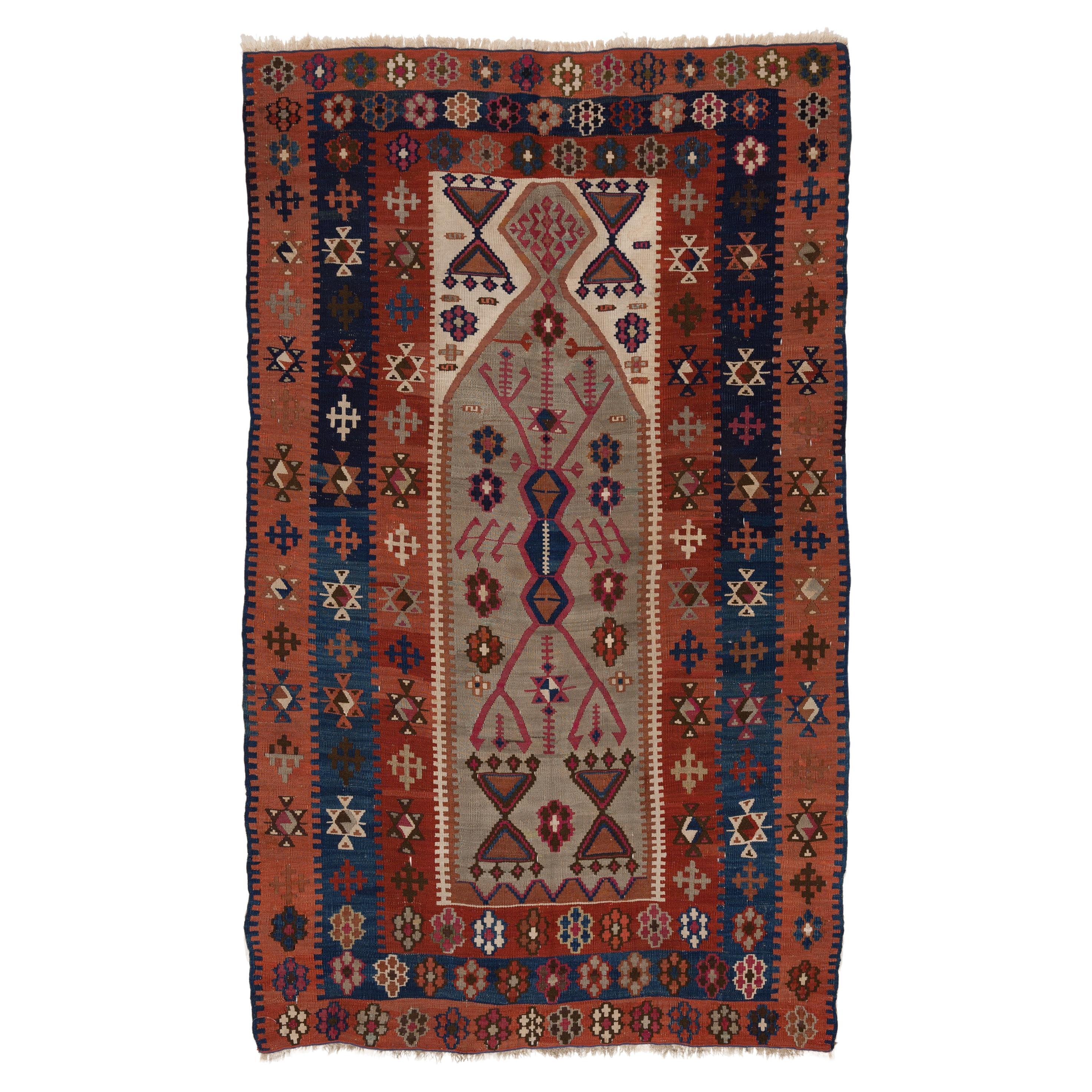 Antique Reyhanli Kilim, Anatolian Rug Turkish Carpet For Sale
