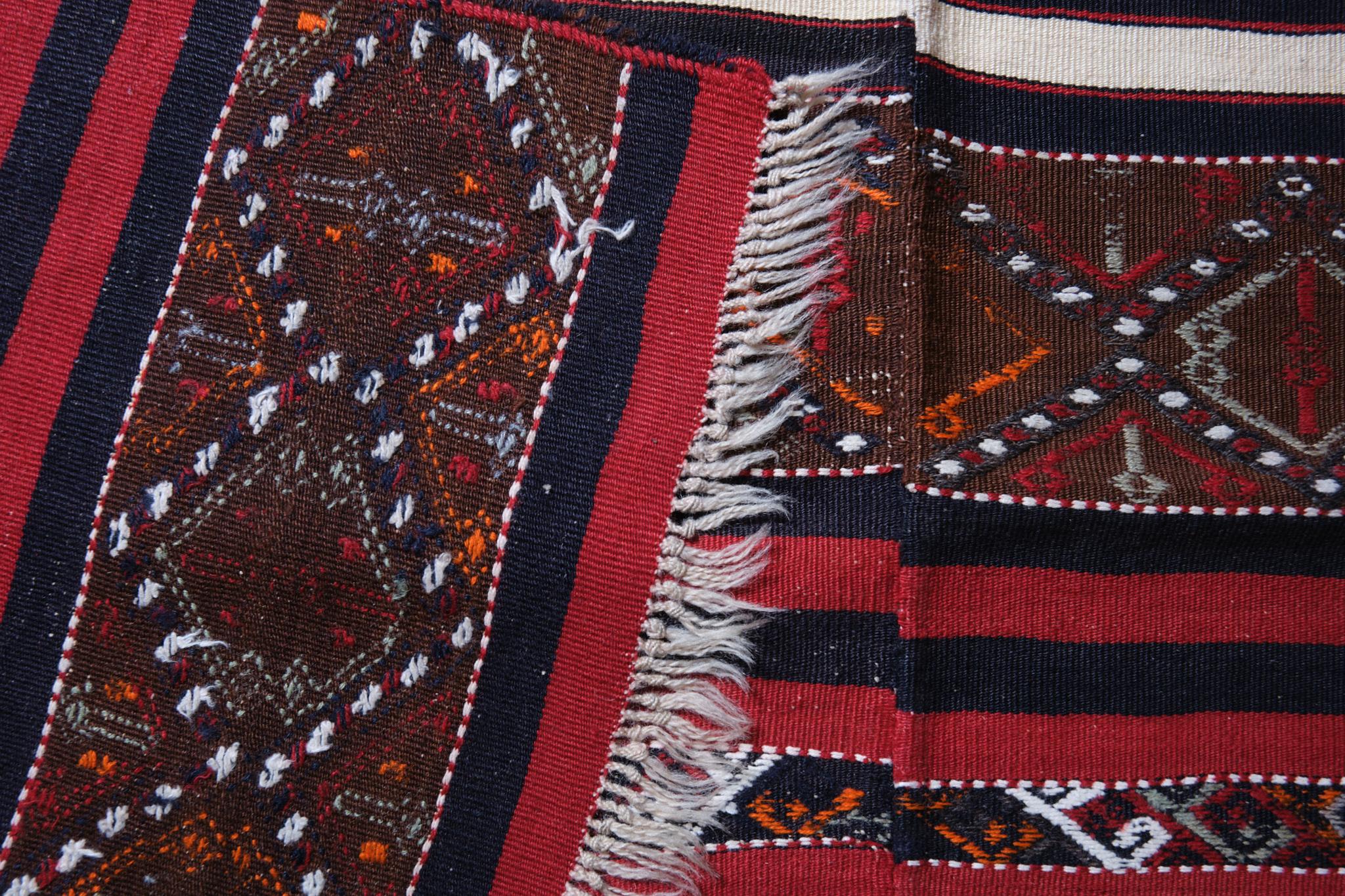 Maras Jijim Kilim Central Anatolian Rug Turkish Carpet In Good Condition For Sale In Tokyo, JP