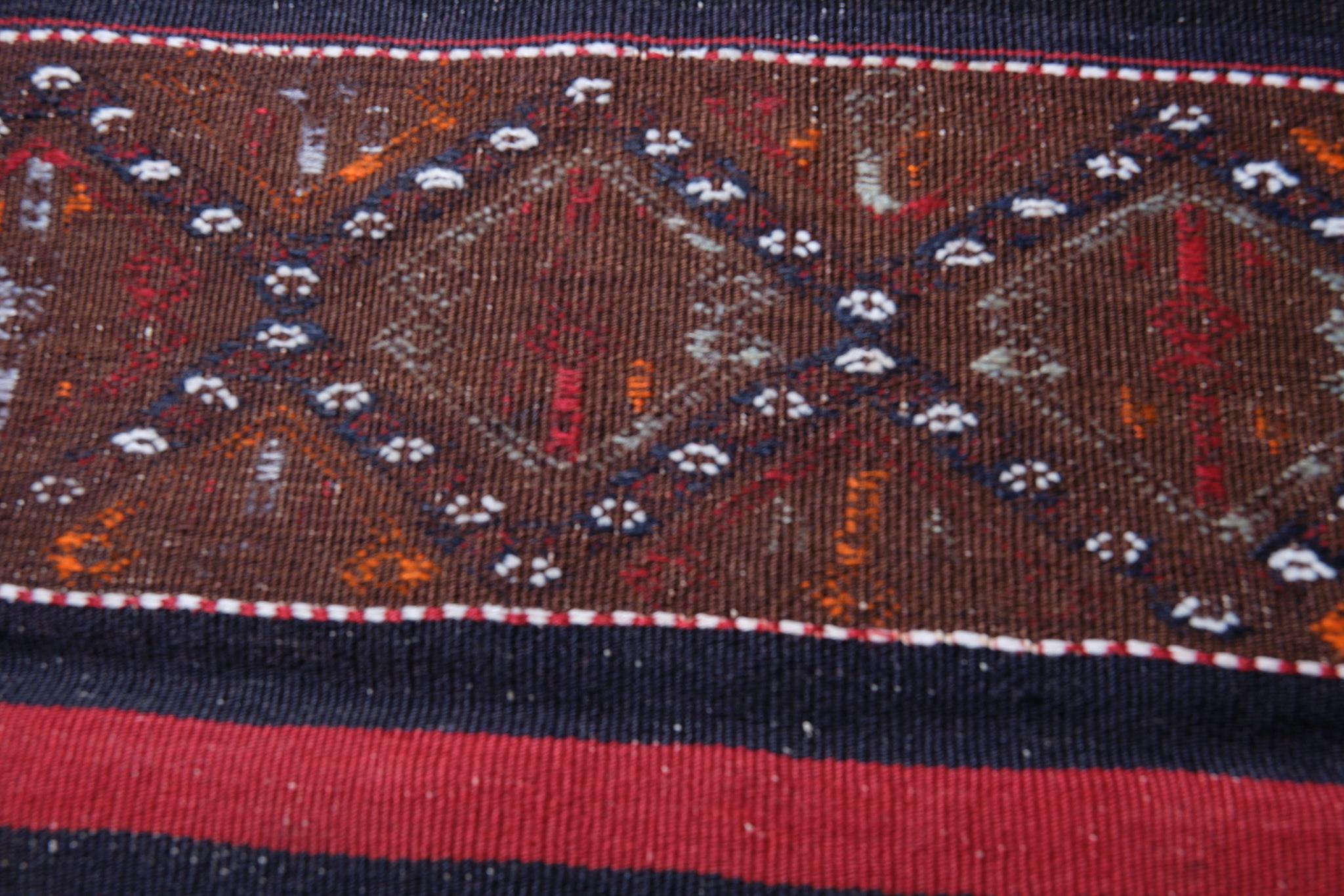 20th Century Maras Jijim Kilim Central Anatolian Rug Turkish Carpet For Sale