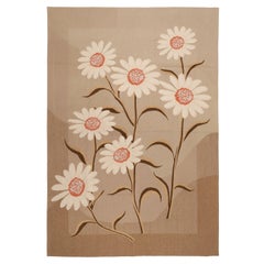 Ararat-Teppiche Kollektion Moderner Flachgewebter Kelim-Teppich mit Blumenmuster Türkischer Teppich