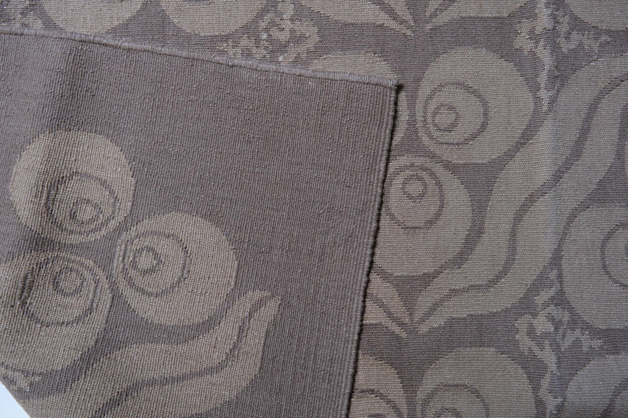 Ararat Teppich Kollektion – Moderner Kelim-Teppich mit Chintamani-Design-Motiv (Türkisch) im Angebot