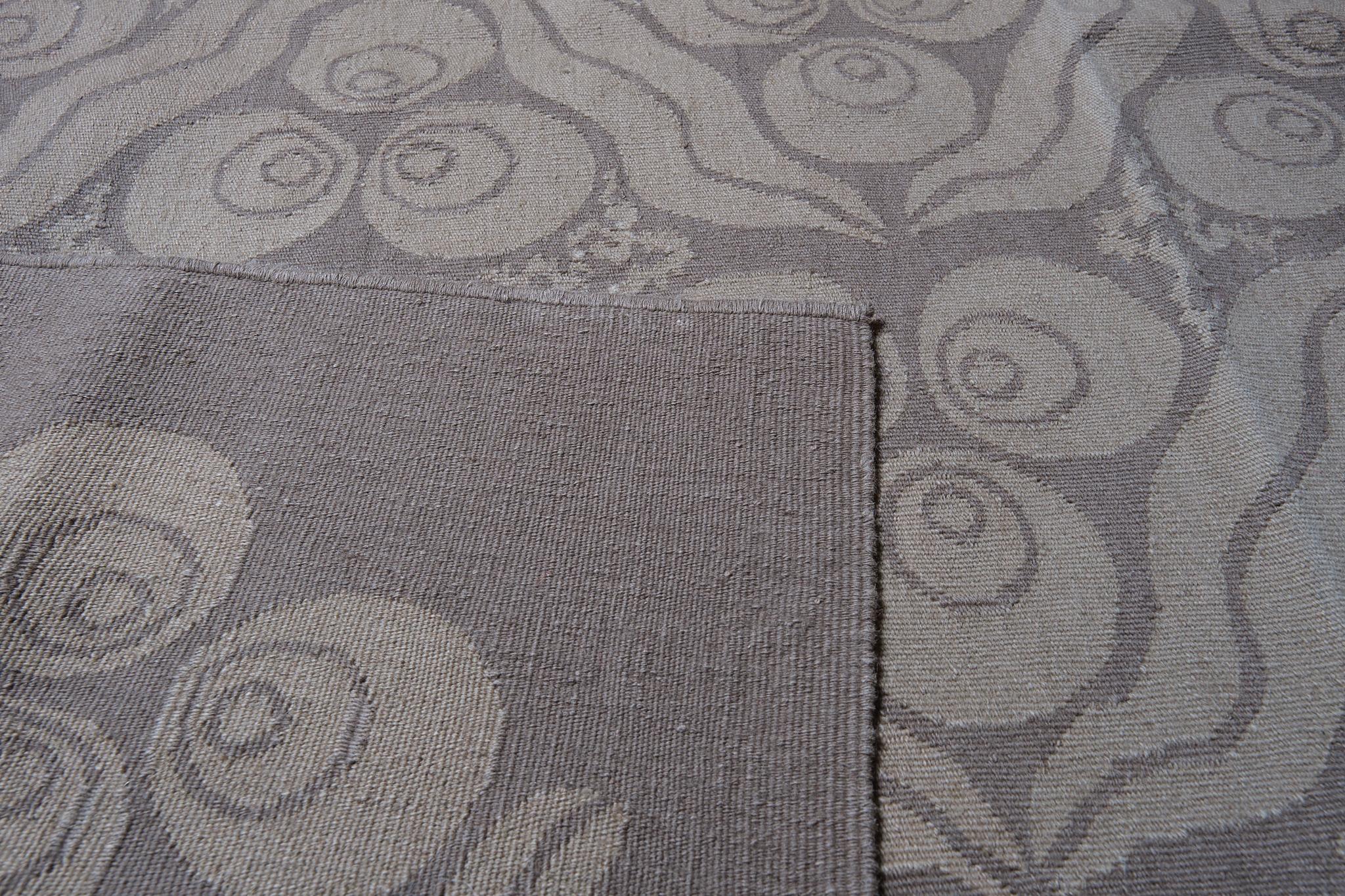 Ararat Teppich Kollektion – Moderner Kelim-Teppich mit Chintamani-Design-Motiv (Handgewebt) im Angebot