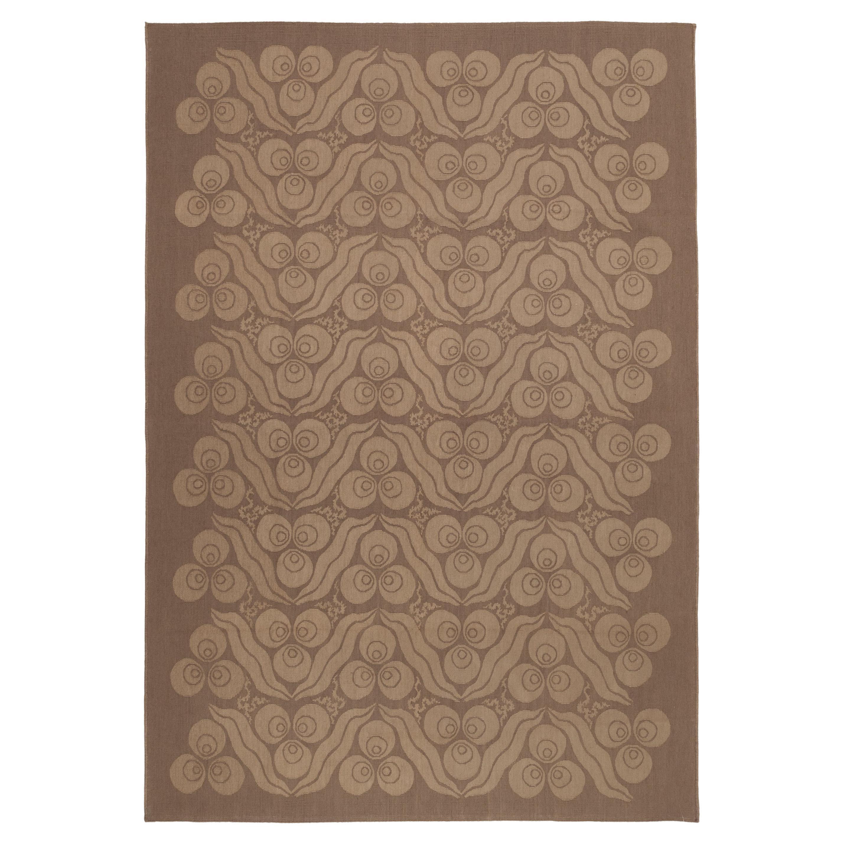 Ararat Teppich Kollektion – Moderner Kelim-Teppich mit Chintamani-Design-Motiv im Angebot