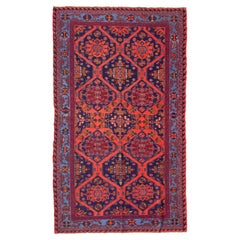 Vintage Old Caucasus Soumak Kilim Rug, Caucasian Sumak Carpet