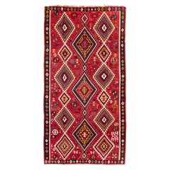 Old Kuba Kilim Rug, Caucasian Carpet