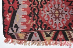 Vintage Esme Old Kilim Western Anatolian Wool Eshme Turkish Carpet