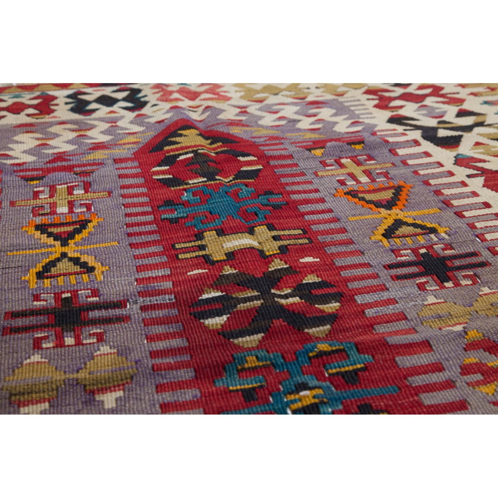 Old Vintage Esme Kilim Western Anatolian Turkish Carpet In Good Condition For Sale In Tokyo, JP