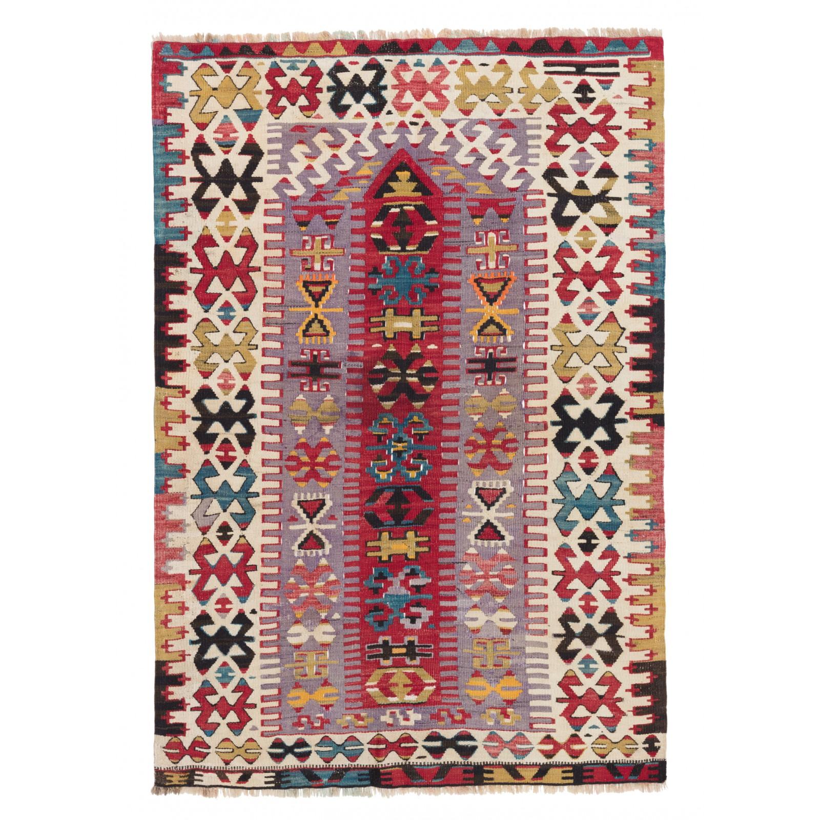 Old Vintage west Anatolianischer türkischer Teppich aus Esme-Kelim im Vintage-Stil (20. Jahrhundert) im Angebot