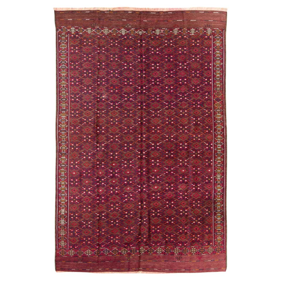 Antique Central Asian Fur Rug For Sale at 1stDibs