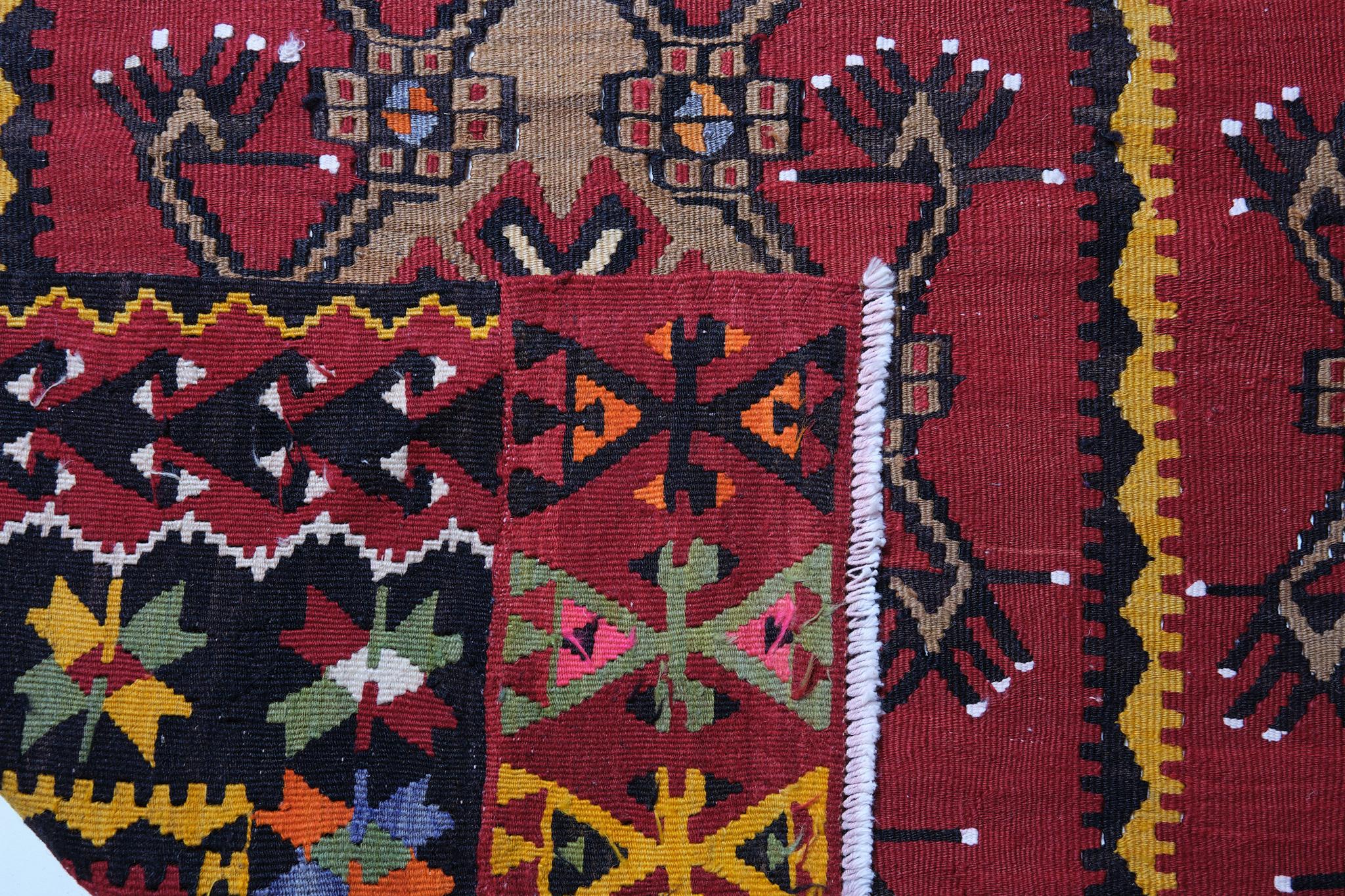 Hand-Knotted Sarkisla Sivas Kilim Central Anatolian Rug Turkish Carpet For Sale