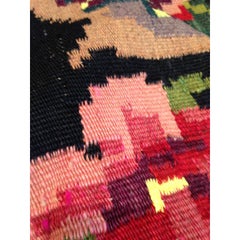 Vintage Old Bessarabian Kilim Rug, Moldovan Moldavian Romanian Bulgarian Carpet