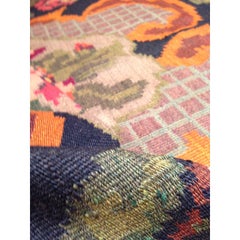 Vintage Old Bessarabian Kilim Rug, Moldovan Moldavian Romanian Bulgarian Carpet