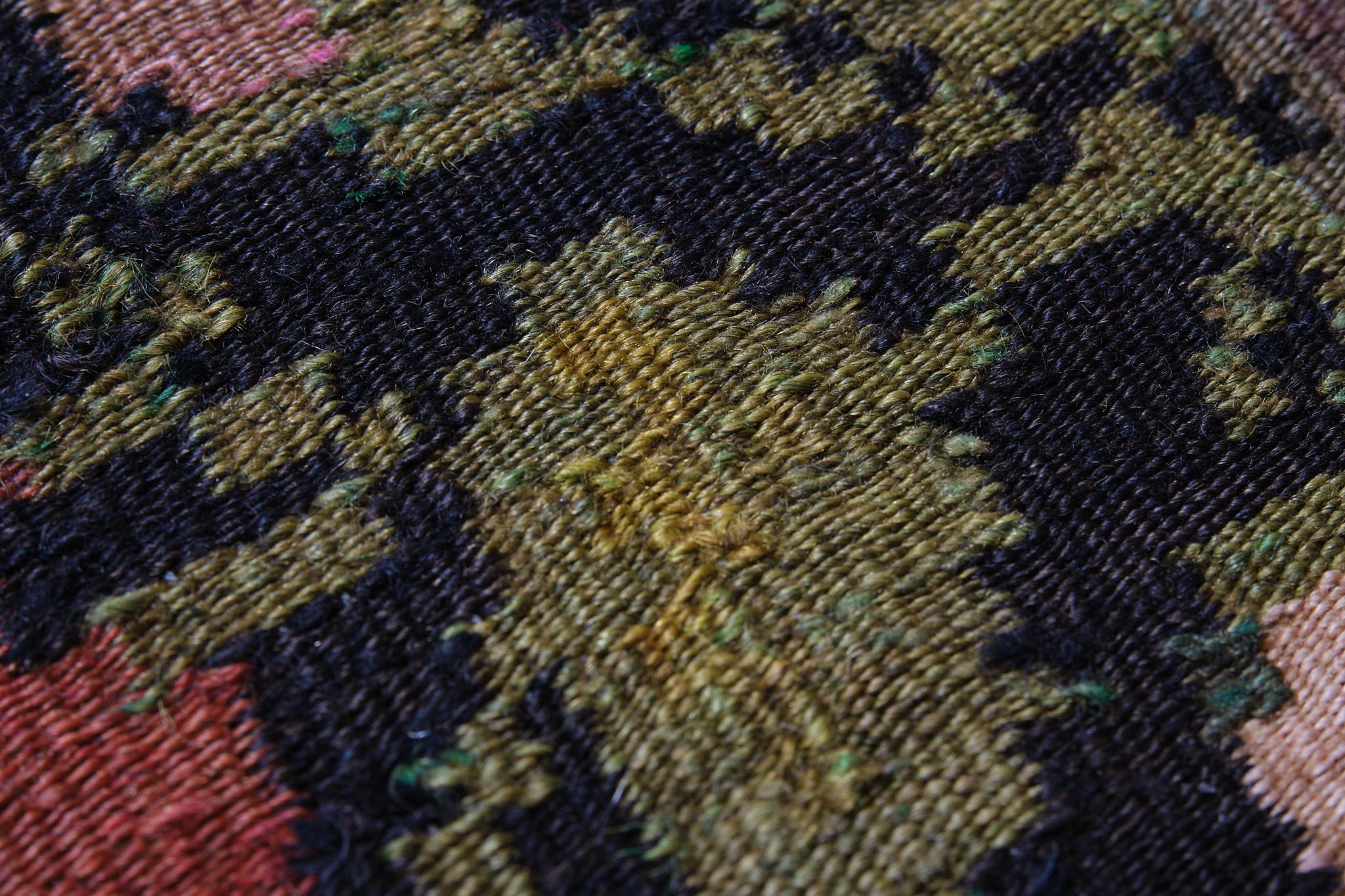 Wool Vintage Old Bessarabian Kilim Rug, Moldovan Carpet For Sale