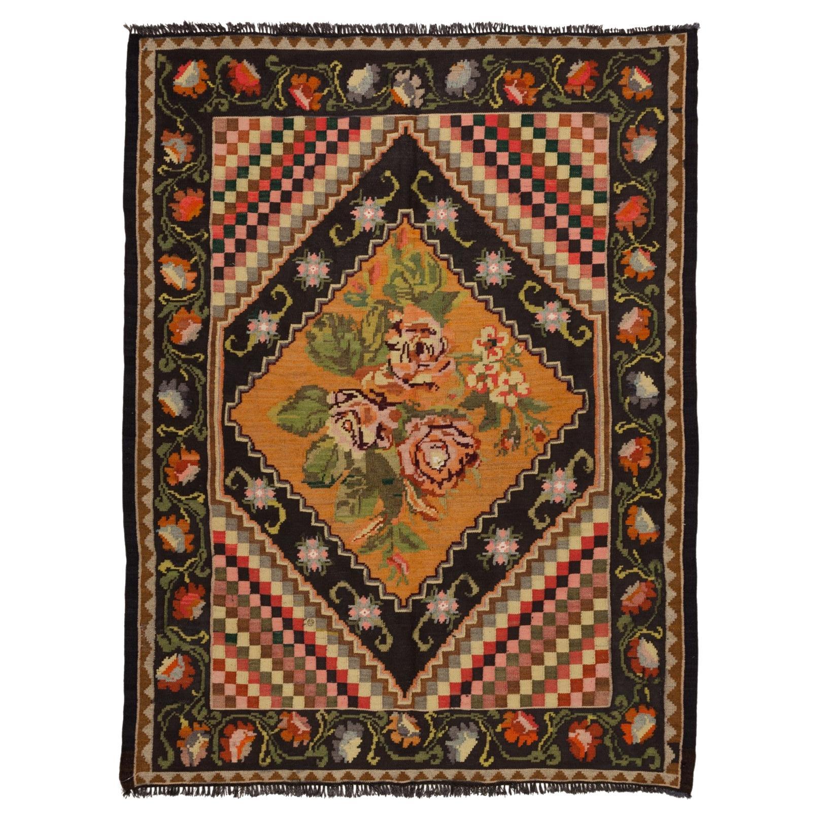 Vieux tapis Kilim de Bessarabie, moldaves