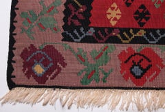Vintage Sarkoy Kilim Rug, Western Anatolian Turkish Carpet, Balkan Style Unique