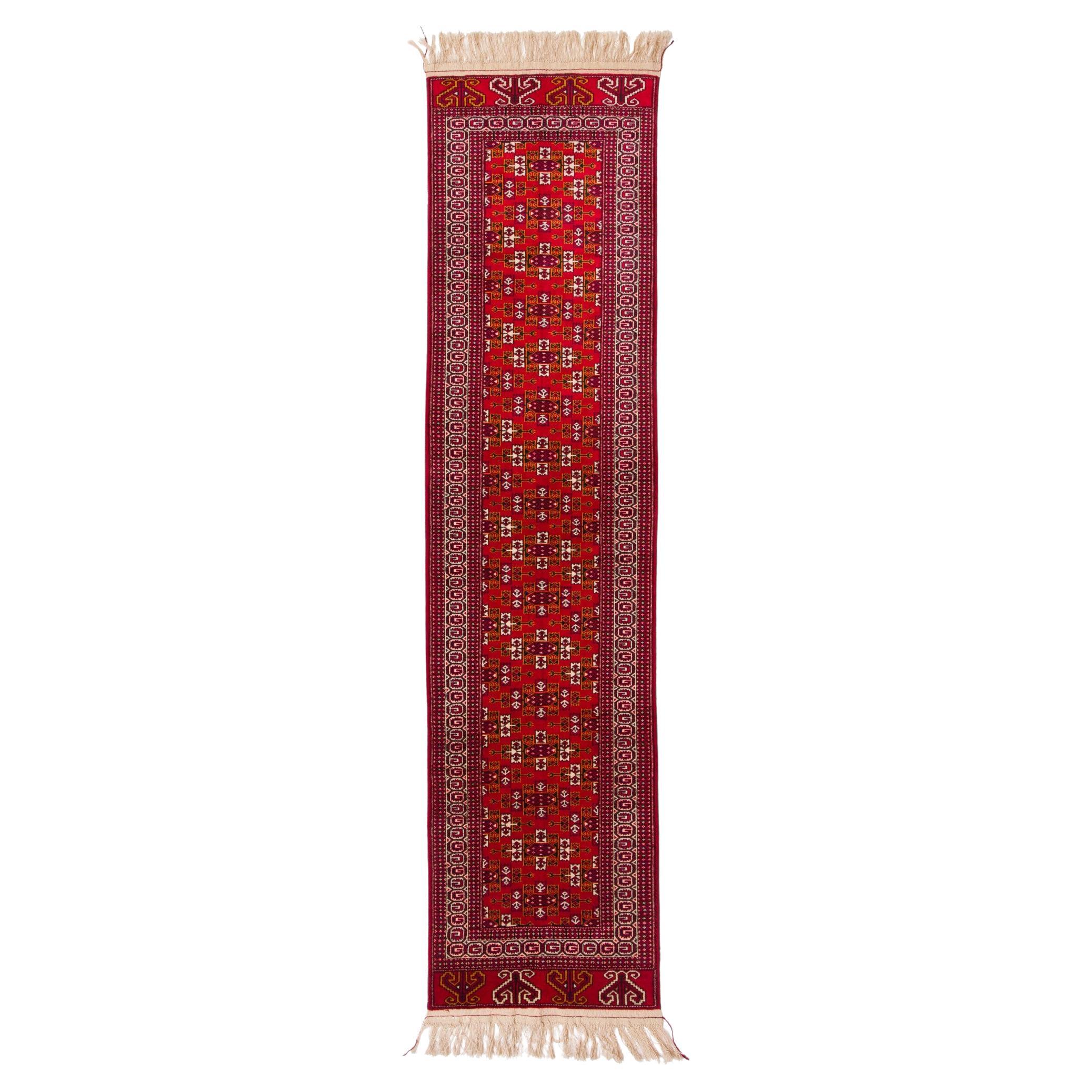Tappeto vintage Tekke Bukhara Turkmen Carpet Turkoman Runner Rug