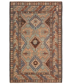 Ararat Rugs Derbend Kazak Rug, 19th C. Caucasian Revival Carpet Natural Dyed