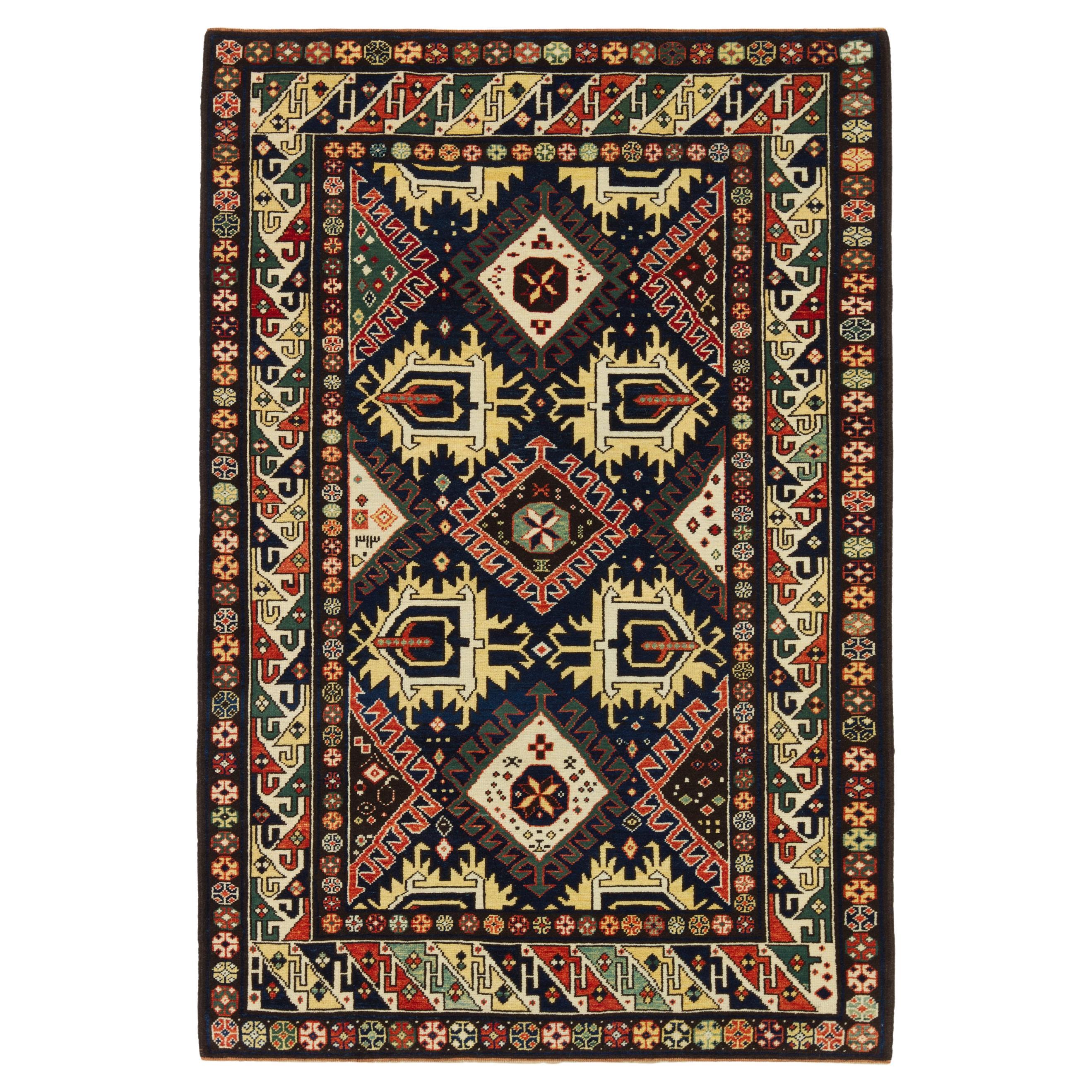 Ararat Rugs Derbend Kazak Rug, 19th C. Caucasian Revival Carpet Natural Dyed