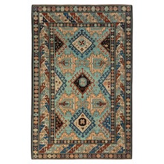Tappeto Ararat Rugs Derbend Kazak, XIX sec. Tappeto revival caucasico tinto naturale