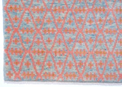 Ararat Rugs Diamond and Flowers Lattice Wagireh Rug Modern Turkish Carpet