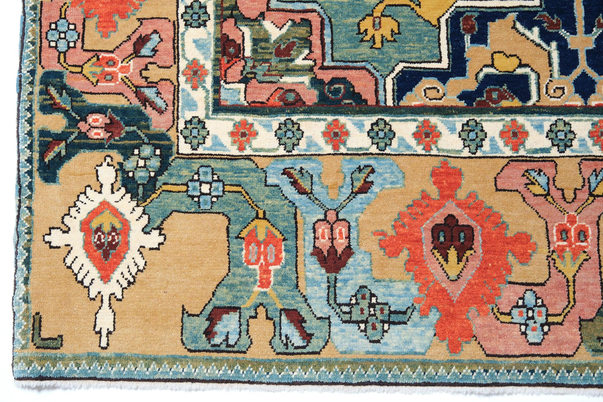 Turkish Ararat Rugs Dragon Rug, Antique Caucasus Museum Revival Carpet, Natural Dyed For Sale