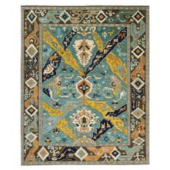 Tapis Ararat Dragon - Tapis ancien néo-caucasien de style musée - teinté naturel