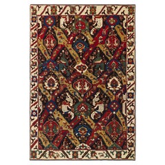 Ararat Rugs Tapis Dragon, Antique Revival Museum Caucasus Carpet, Natural Dyed