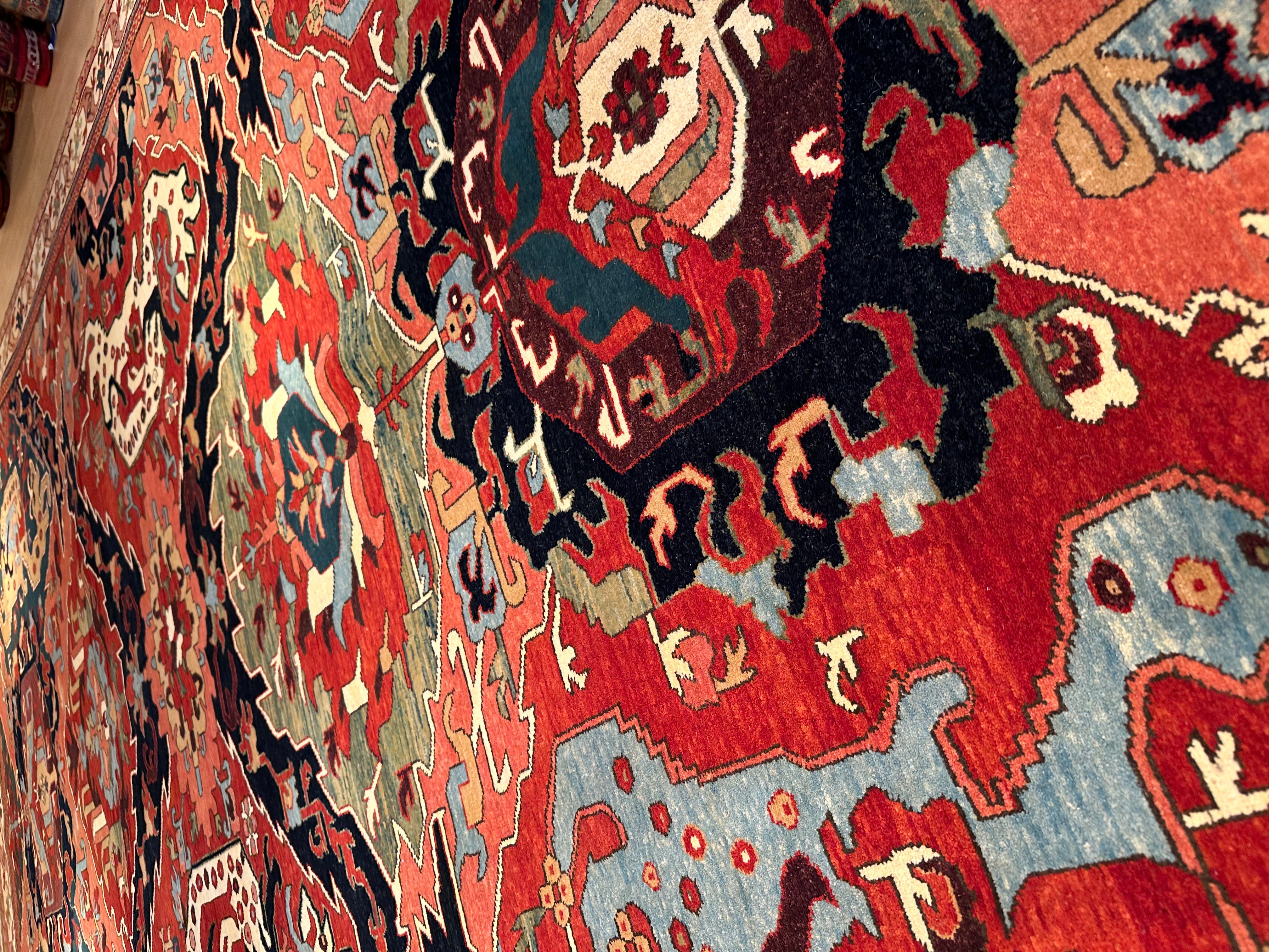 The source of the rug comes from the book Orient Star – A Carpet Collection, E. Heinrich Kirchheim, Hali Publications Ltd, 1993 nr.57. There has long been a fascination with the symbolism of the dragon and its depiction in carpet weavings. The