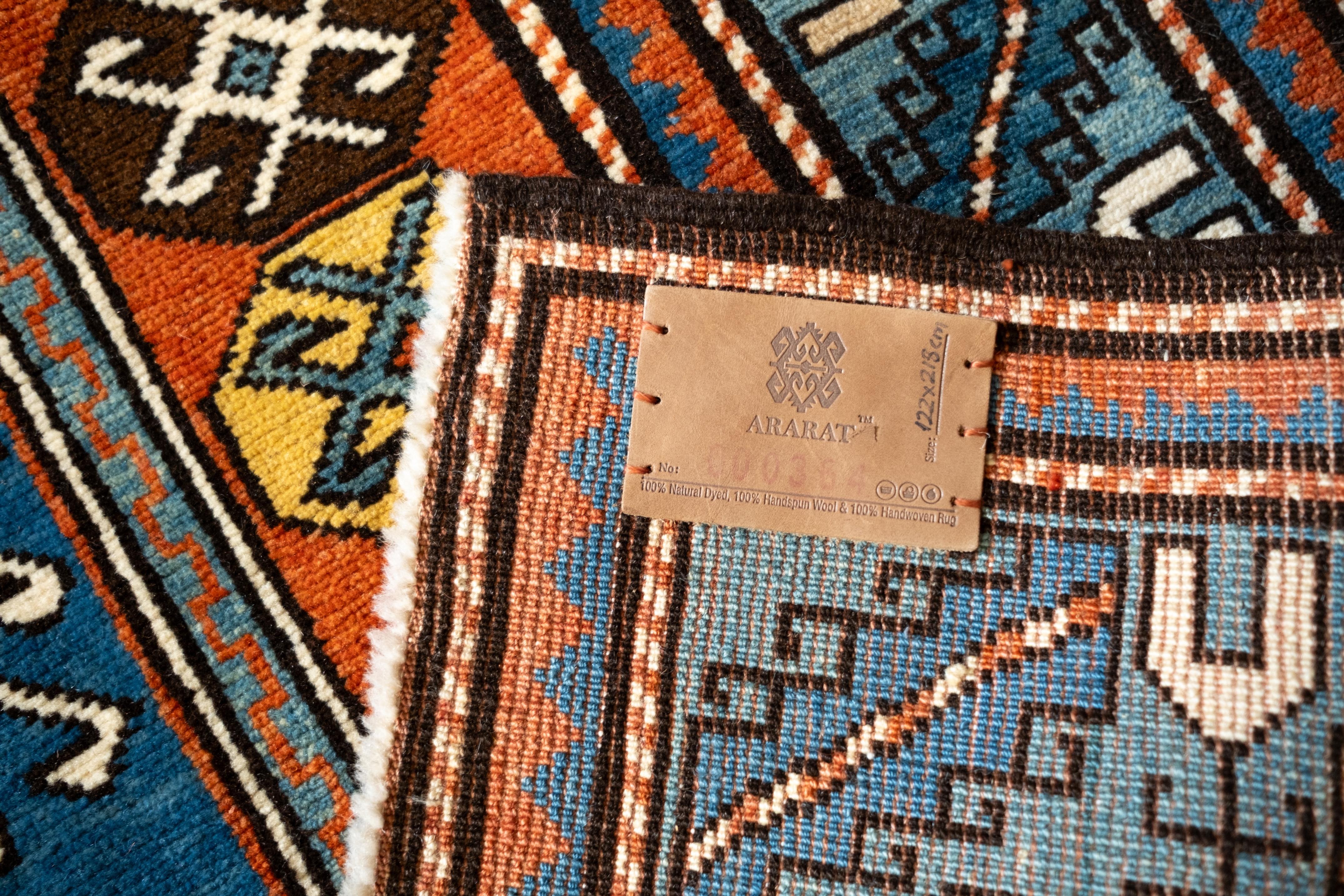 Ararat Rugs Fachralo Kazak Rug 19th Century Caucasus Revival Carpet Natural Dyed In New Condition For Sale In Tokyo, JP