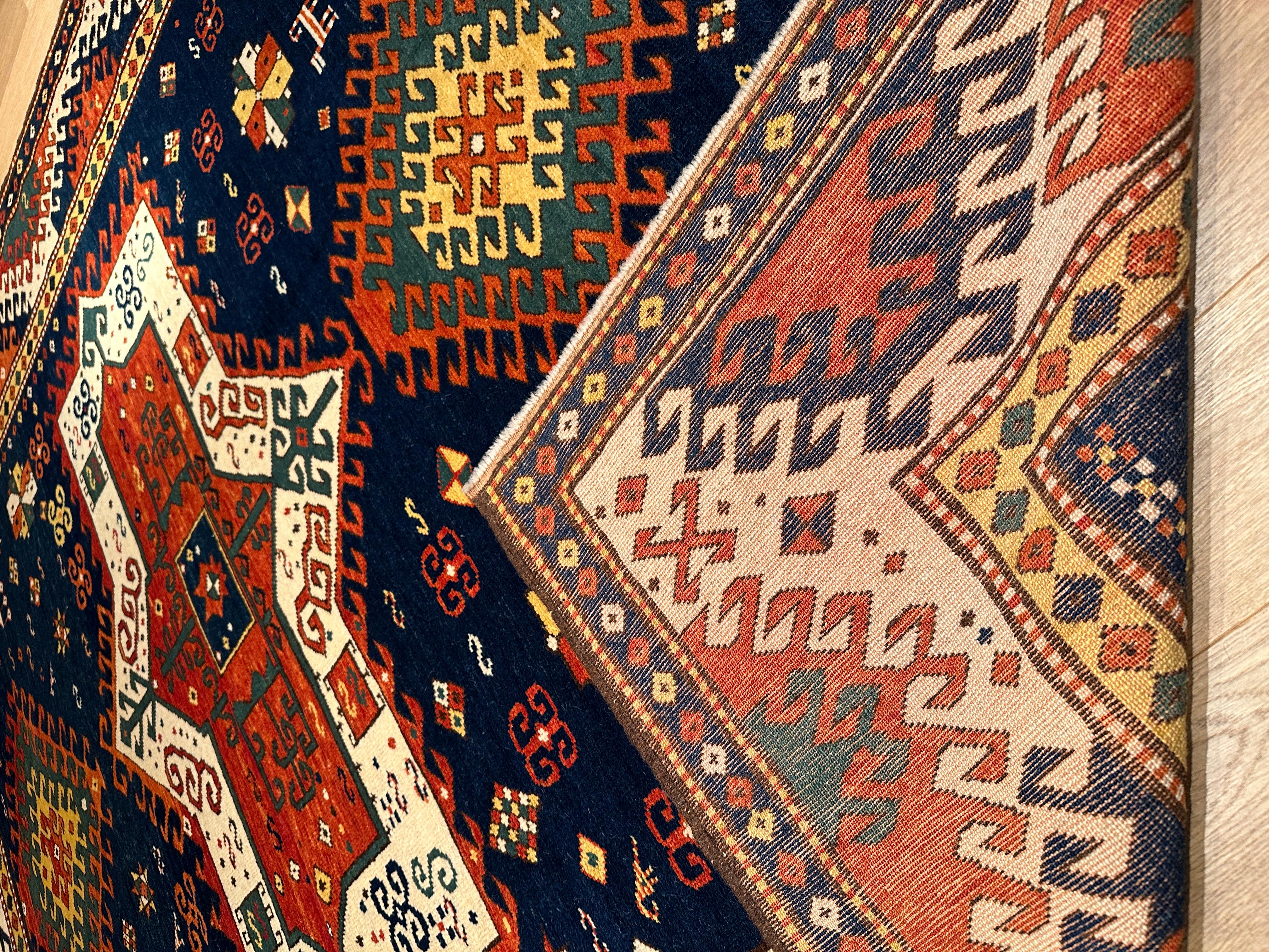 Ararat Rugs Fachralo Kazak Rug 19th Century Caucasus Revival Carpet Natural Dyed In New Condition For Sale In Tokyo, JP