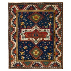 Antique Ararat Rugs Fachralo Kazak Rug 19th Century Caucasus Revival Carpet Natural Dyed