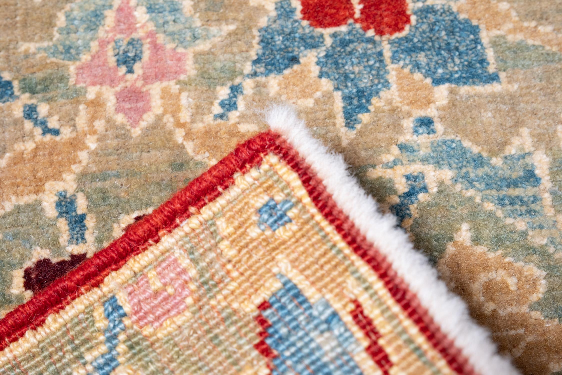 Ararat Rugs Fish Surrounding Lotuses Wagireh Rug Eastern Anatolia Revival Carpet In New Condition In Tokyo, JP