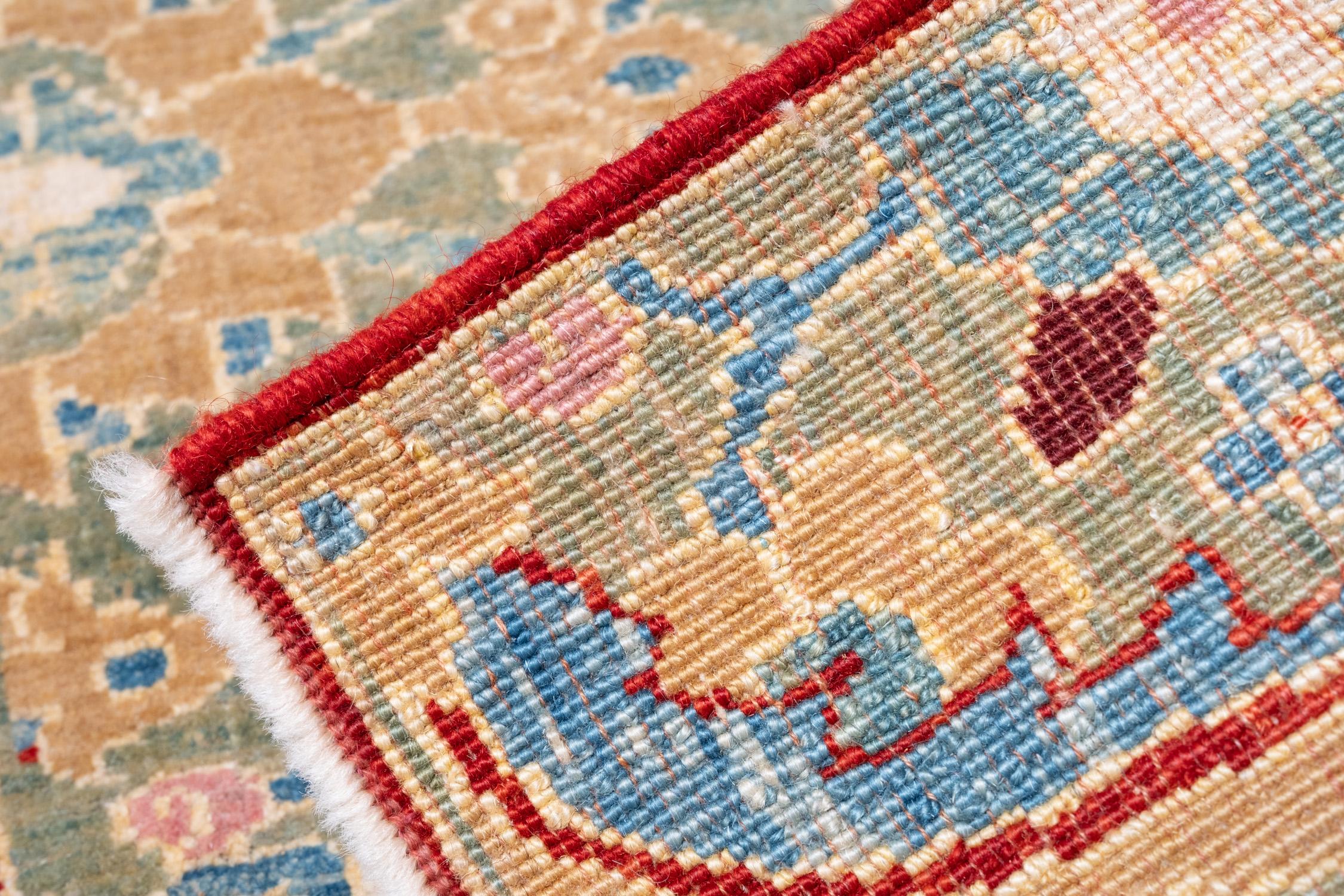 Contemporary Ararat Rugs Fish Surrounding Lotuses Wagireh Rug Eastern Anatolia Revival Carpet