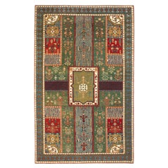 Ararat Rugs Garden Rug, 18th Century Persian Revival Carpet, Natural Dyed