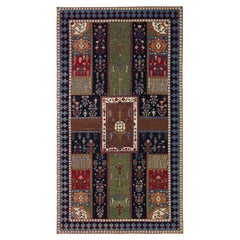 Ararat Rugs Garden Rug, 18th Century Persian Revival Carpet, Natural Dyed