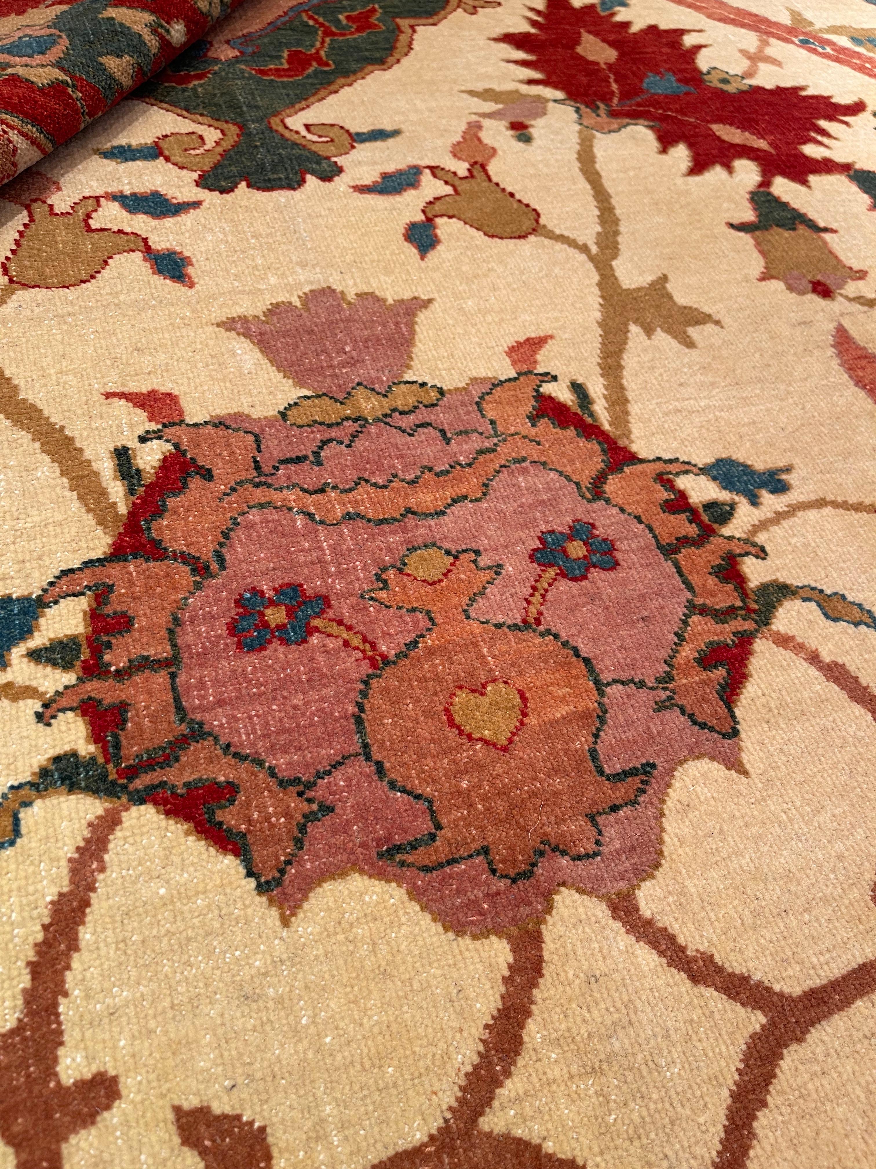 Ararat Rugs Garrus Bidjar Medaillon Teppich 19. Jahrhundert Revival Teppich natürlich gefärbt (Türkisch) im Angebot