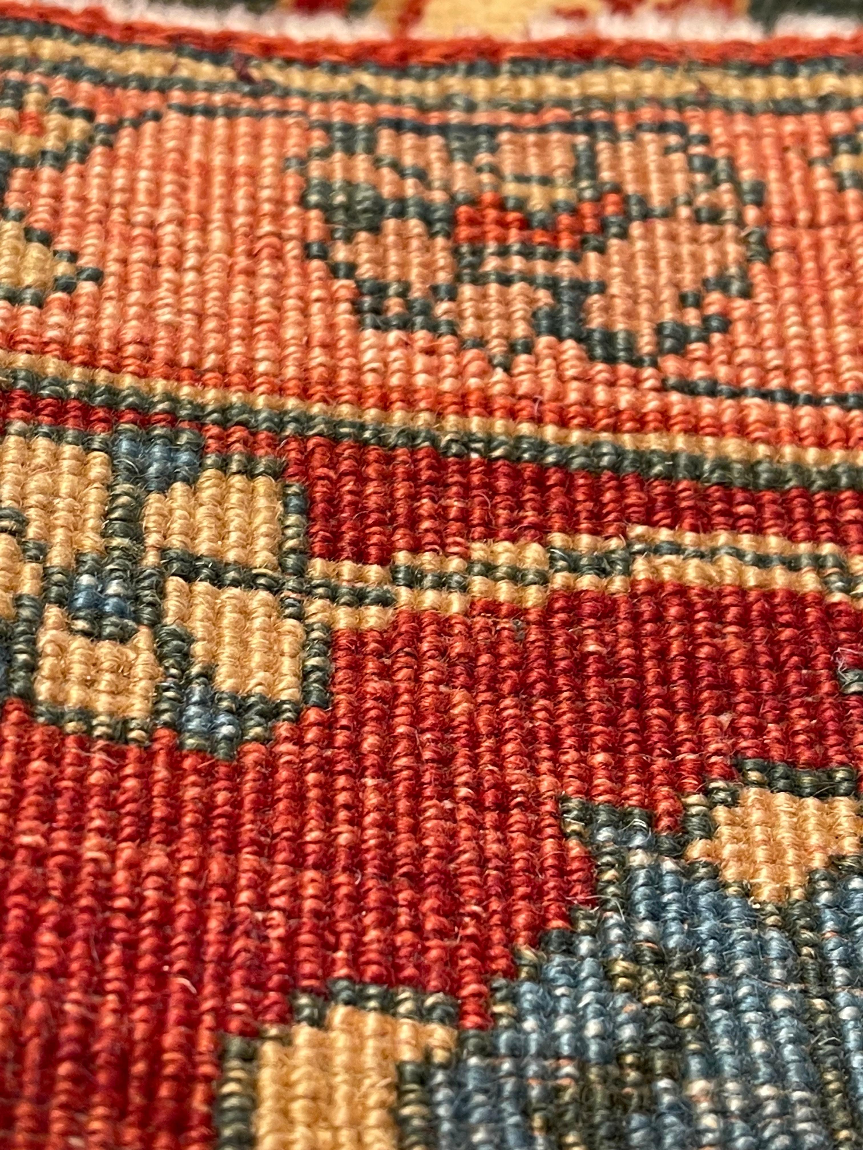 Vegetable Dyed Ararat Rugs Garrus Bidjar Medallion Carpet 19th Century Revival Rug Natural Dyed For Sale