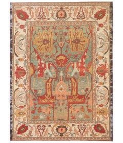 Ararat Rugs Gerous Arabesque Rug, Antique Persian Revival Carpet, Natural Dyed