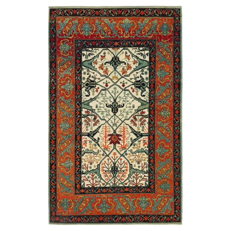 Ararat Rugs Gerous Arabesque Rug, Antique Persian Revival Carpet