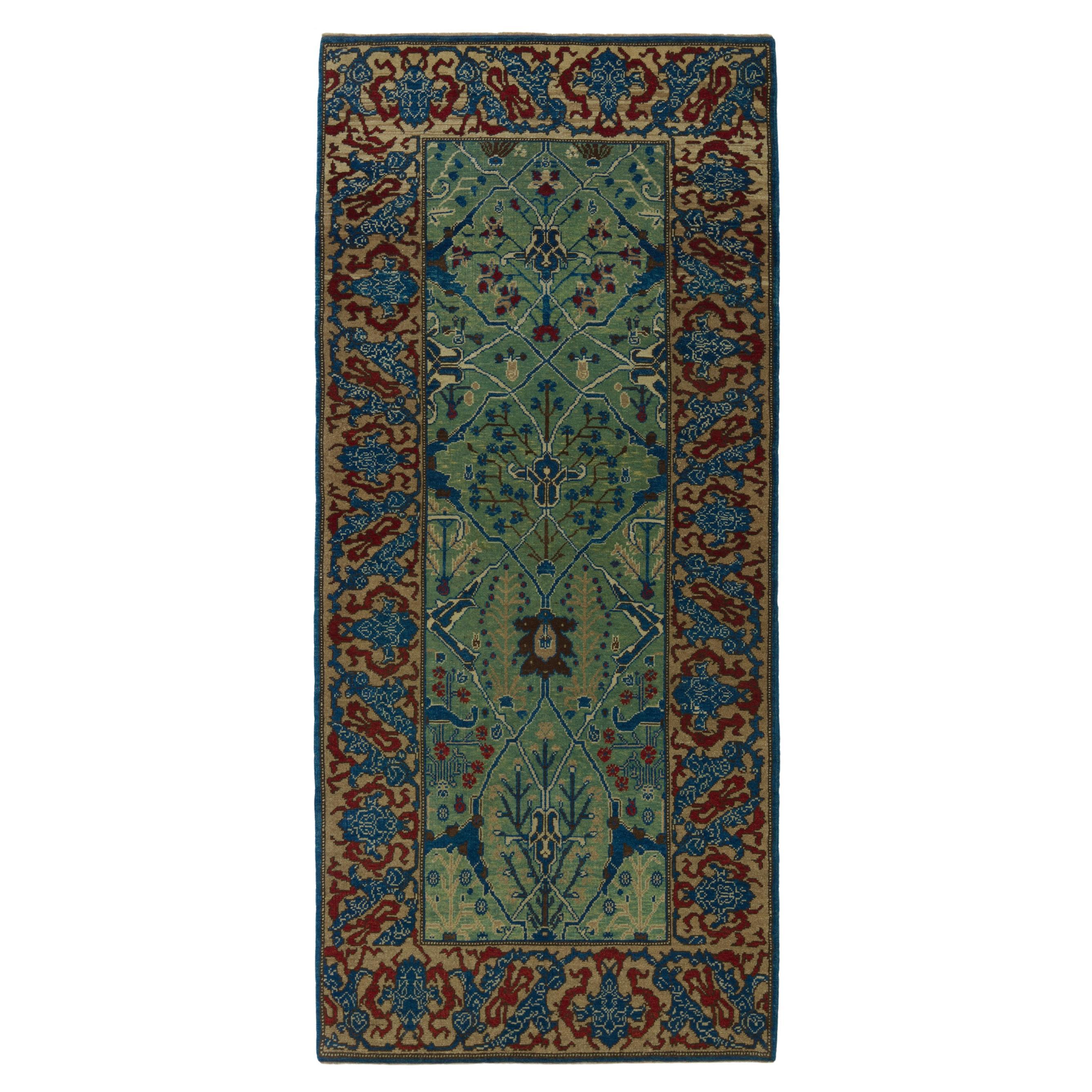 Ararat-Teppich Gerous Arabesque, antiker Teppich im persischen Revival-Stil, natürlich gefärbt im Angebot