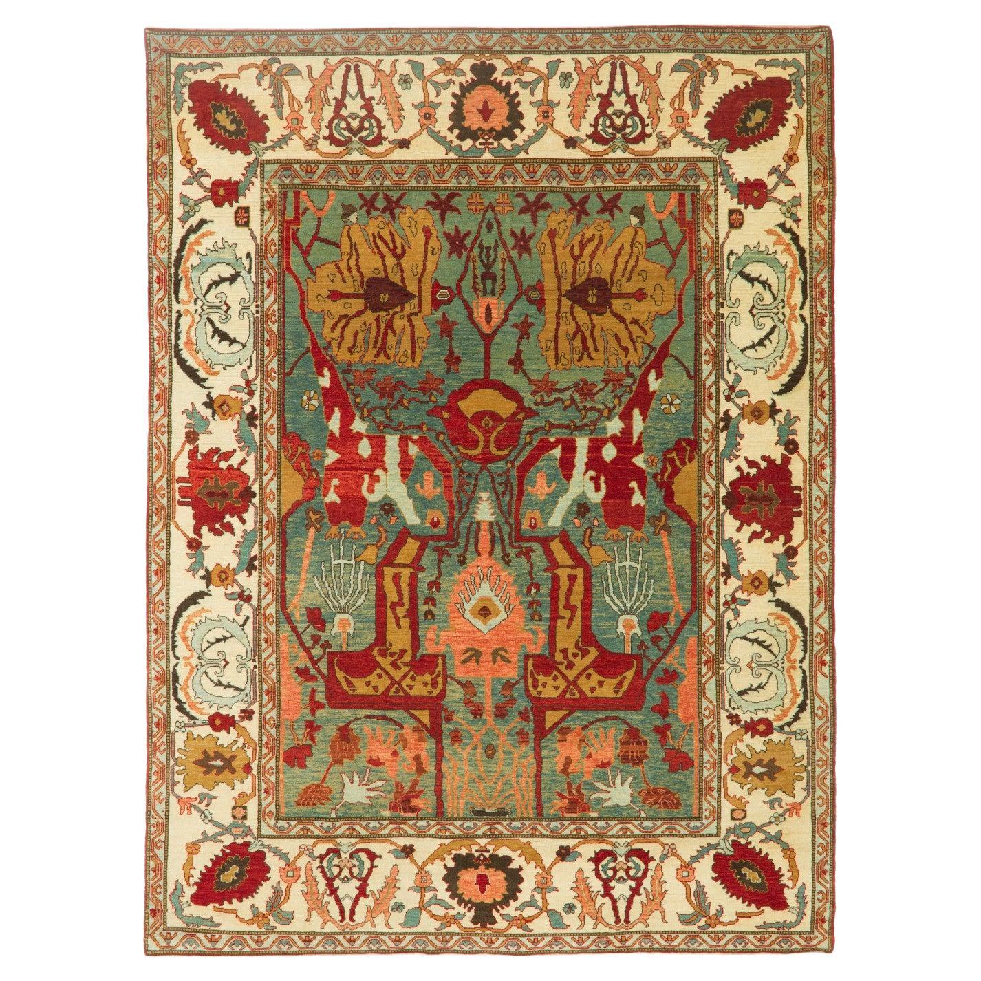 Ararat Rugs Gerous Arabesque Rug, Antique Persian Revival Carpet, Natural Dyed