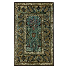 Ararat Rugs Gerous Arabesque Rug, Antique Persian Revival Carpet, Natural Dyed