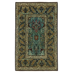 Ararat Rugs Gerous Arabesque Rug, Antique Persian Revival Carpet, Natural Dyed