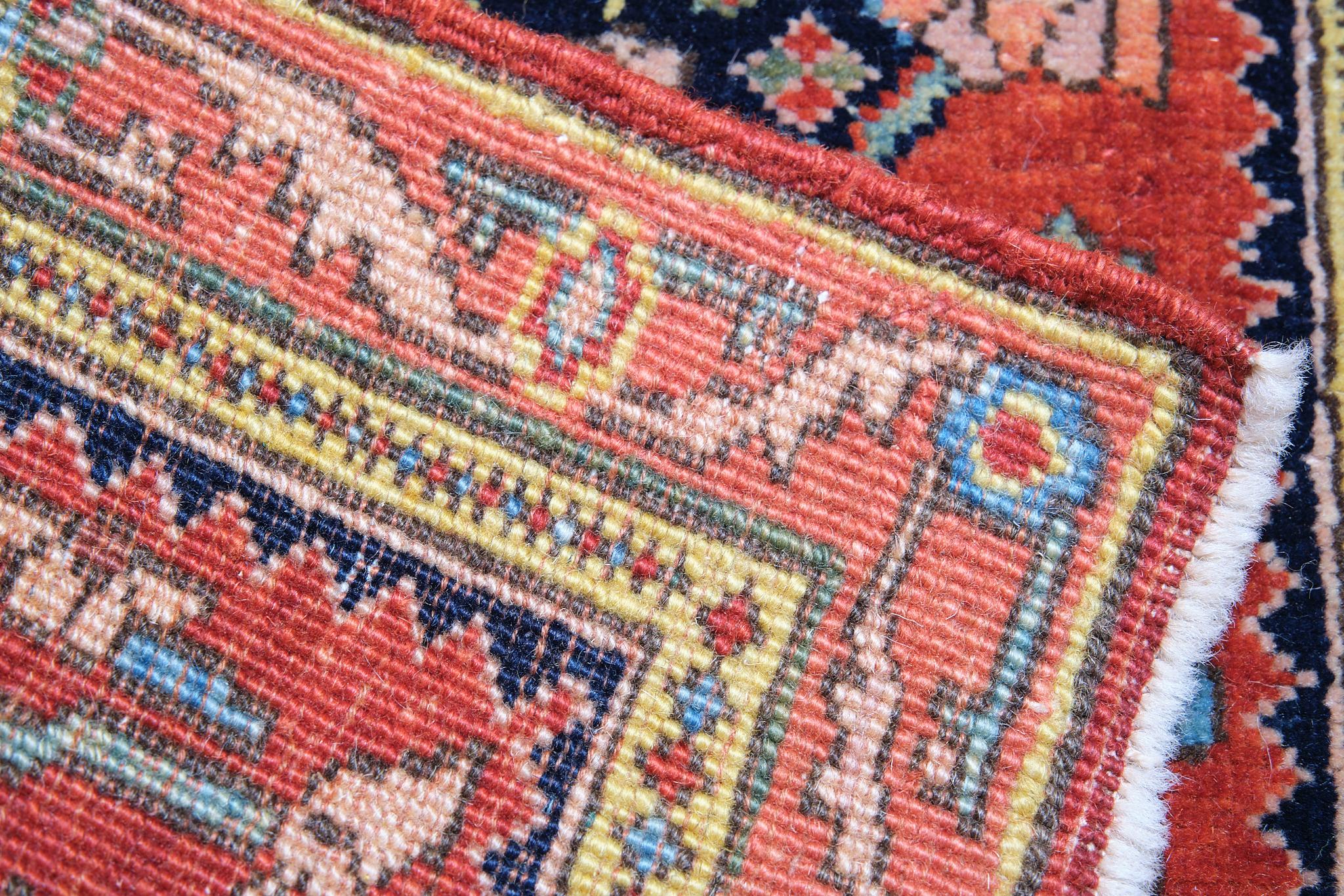 Vegetable Dyed Ararat Rugs Gerous Bidjar Wagireh Medallion Rug Revival Carpet Natural Dyed For Sale