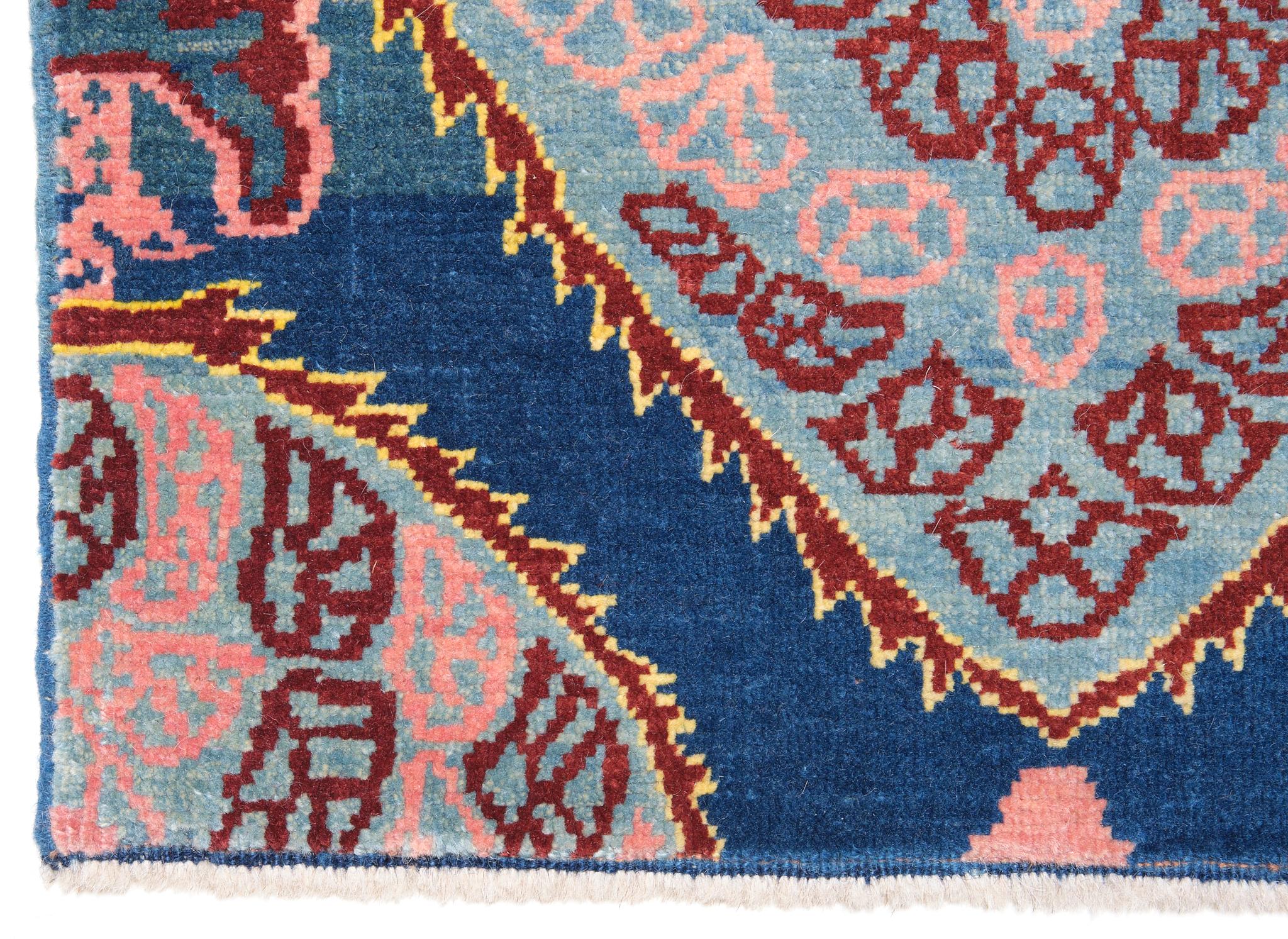 The most dramatic of the Gerous ( Garrus, Gerus, Garus ) carpets are those with an “asymmetric” design. Only a section of the original is shown, in the same way, many Lotto carpets were woven. It is difficult to guess the size of these carpets from
