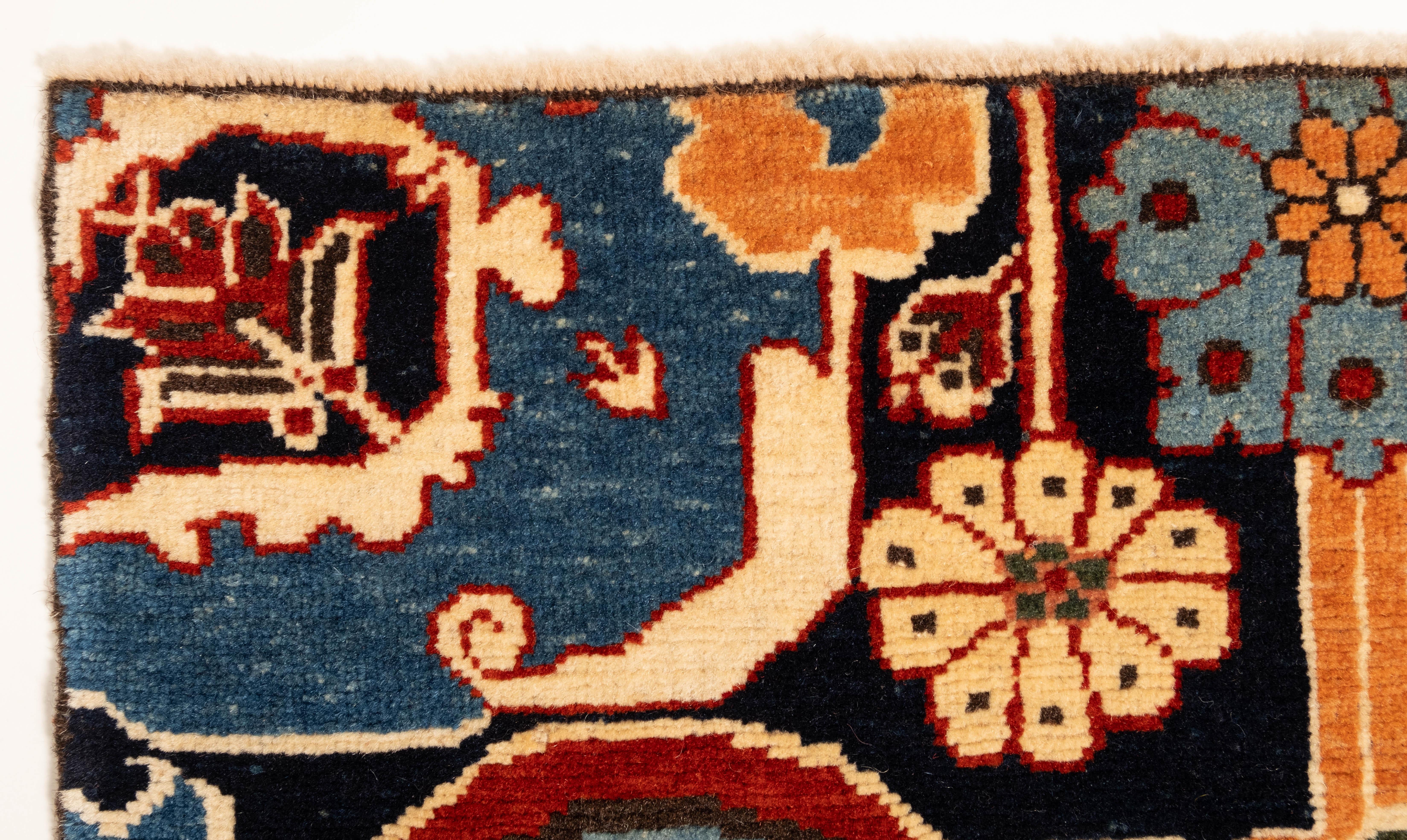 Ararat Rugs Gerous Bidjar Wagireh Alfombra Colgante Revival Alfombra Teñida Natural Renacimiento en venta