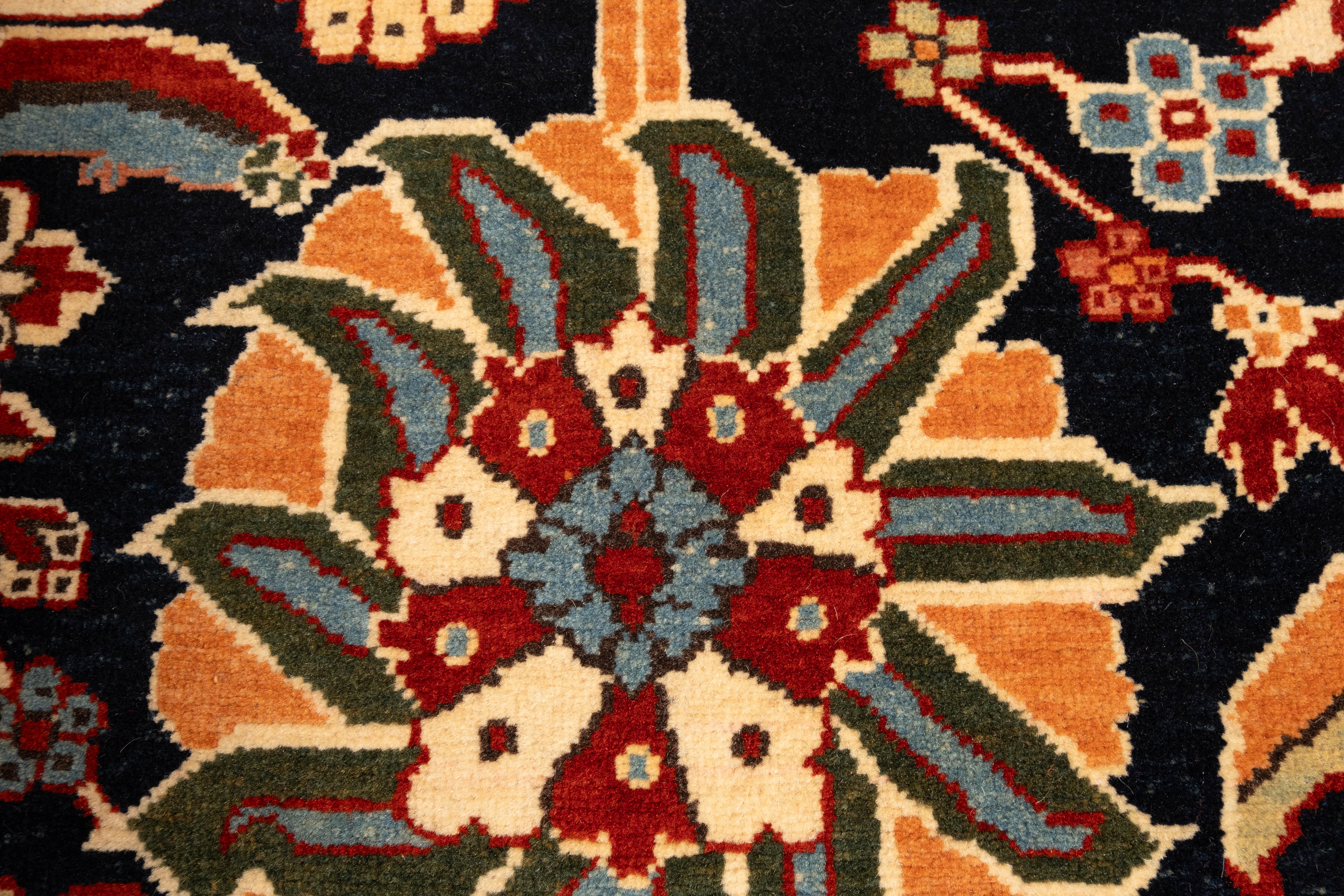 Ararat Rugs Gerous Bidjar Wagireh Alfombra Colgante Revival Alfombra Teñida Natural Turco en venta